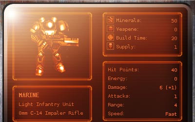 Starcraft2 Terran Marine